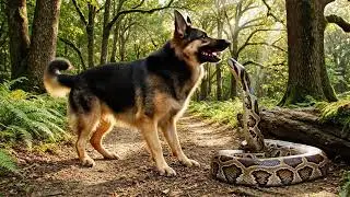 Dog and snake fight 😡