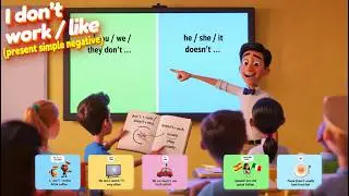 I do/ work/ like (present simple negative)