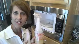 Easily clean your microwave oven, even if it's caked with baked-on food