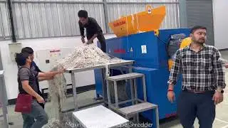 Nylon Rope Shredder, Nylon Rope Crusher, Nylon Rope Crushing, Fishnet Shredder, #Nylonropeshredding