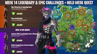 Week 14 Legendary & Epic Challenges Fortnite! Wild Week Spend Bars! FREE Invasion Loading Screen