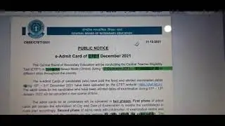 CTET Admit Card & Photo correction