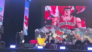 René García ( Hanamichi Sakuragi) actúa escena de Slam Dunk  , SUPER JAPAN EXPO Chile 2024