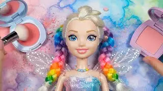 Disney Princess Elsa Frozen Doll Makeup and Skincare Toys ASMR Relaxing