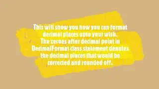 How to fix decimal point correct to n decimal places?|  DecimalFormat Class | Java |