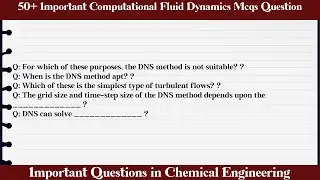 MCQ Questions Computational Fluid Dynamics Mcqs with Answers