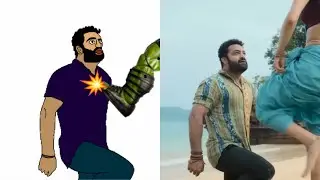 Chuttamalle Full Video Song | Devara | NTR | Janhvi Kapoor | Anirudh | Funny Drawing Meme