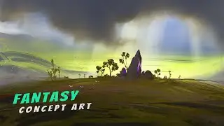 Epic Fantasy Landscape Digital Painting