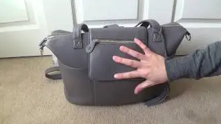 Lily Jade Madeline Diaper Bag in Gray Leather: Review & What's Inside