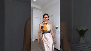 DIY Elegant top with a scarf | #diy #fashion #fashiontips #ootd #scarf #shortsvideo