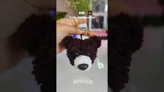 DIY Teddy face Keychain #craft #diy #shorts #handmade #diyideas #keychain #teddy #krafterankita