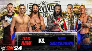 Team RAW vs. Team SMACKDOWN - 6 Man Tag Team Elimination Match | WWE 2K24