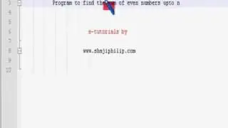 C Programming Tutorial 30 Loops C C++ -  sum of n EVEN numbers