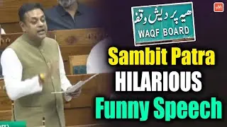 Sambit Patra HILARIOUS Funny Speech On Congress Over Waqf Bill | Lok Sabha | Modi | YOYOTV