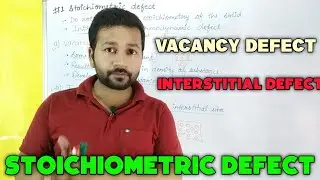 Vacancy Defect & Interstitial Defect | Stoichiometric Defect |Class 12 | Chemistry | The Solid State