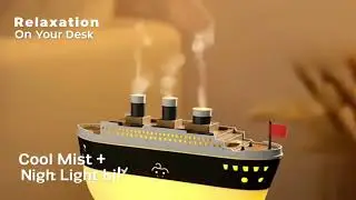 Ship Design Jellyfish Aroma Diffuser & Cool MistHumidifier With Led Ambient Lights 