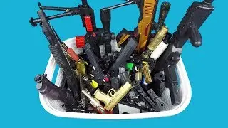 Box of Guns Pistols Weapons Rifles Video for Kids!