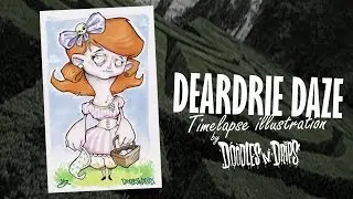 Deardrie Daze - Timelapse illustration - DOODLESNDRIPS - Music by Dub Death