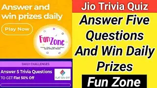 Jio New Fun Zone Quiz | Jio Trivia Quiz | Today's Answers | #jiofunzone