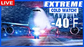 🔴LIVE SNOWY COLD WINTER at CHICAGO O'HARE AIRPORT | AVGEEK ORD PLANE SPOTTING | WINTER WEATHER