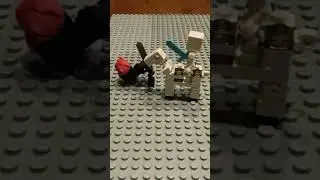 Skelet ruiter tegen wither skelet #lego #minecraft #stopmotion