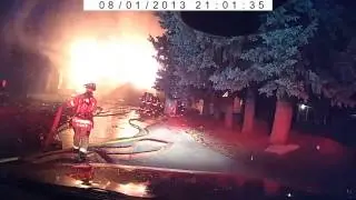 Boise Hill Road fire collapse caught on tape