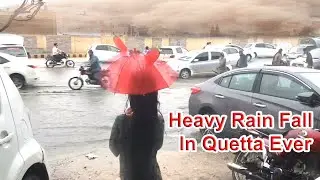 Dust Storm!Heavy Rainfall In Quetta!Record Barish!Nale Sarak pe phat pare!Traffic Jam!Balochistan