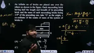An infinite no of bricks are placed one over the others as shown in the figure. Each succeeding ....