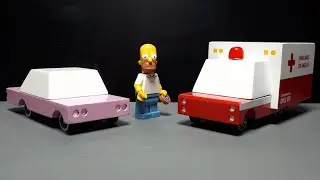 Candycars Pink Sedan & Ambulance Van by Candylab Toys wooden diecast toy car truck wood