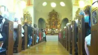Yodeling choir at church service (Zermatt, Switzerland)