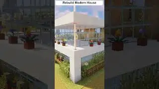 Upgrading @RainbowGamerPE Minecraft Modern House Build: Watch Me Transform It! #shorts