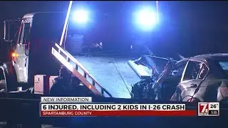 2 kids among 6 injured in I-26 crash