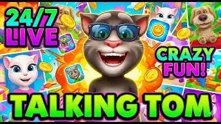 🔴 LIVE: Talking Tom Cat 24/7 - Funny Moments, Gameplay & Pranks! 🐱