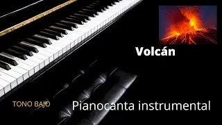 Volcán  - José José (TONO BAJO Karaoke con piano)