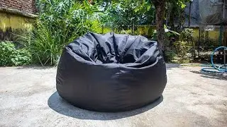 Bean Bag Bulat Cover Hitam Pekat