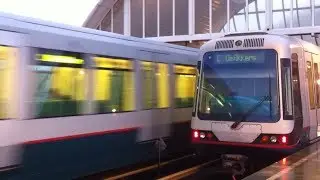 RET Metro Aankomst Type S & Vertrek Type B op lijn C te Spijkenisse Centrum!