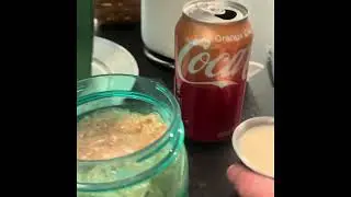 Trying banana cream moonshine with orange cream Coke #21+ 