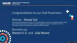 Awards Presentation by  Nick Sevdalis and Brian Mittman