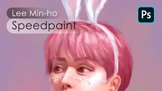 Digital painting Stray Kids Minho in Photoshop / Semi-realistic timelapse🐰