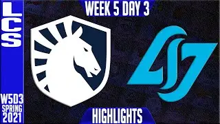 TL vs CLG Highlights | LCS Spring 2021 W5D3 | Team Liquid vs Counter Logic Gaming