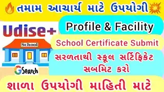 UDISE Plus School Certification 2025-26 | Profile and Facility Certified | School C