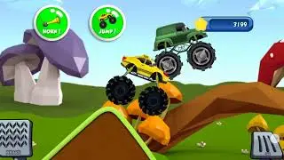 Monster Trucks Game | Yellow Taxi Monster | 7