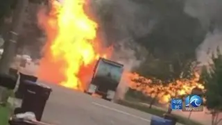 Matt Gregory on Recycling truck’s fuel tank sparks huge fire