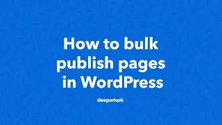 Bulk editing posts and pages in WordPress - How to bulk publish pages in WordPress