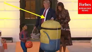 VIRAL FLASHBACK: President Trump Puts Candy On Minion Trick-Or-Treater's Head During Halloween Event