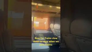 Best for trains to slow down or stop when we pass another train: