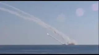 Russian Submarine Launching Cruise Missiles | Ukraine Russia war Footage