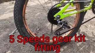 Bicycle 5speed gear kit fitting