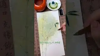 The Complete Painting Process of 'Snow Bamboo' in Chinese Ink Painting