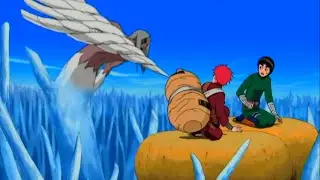 Gaara Epic Entrance Against Kimimaro & Saves Rock Lee - Gaara used Sand Tsunami to burry Kimimaro